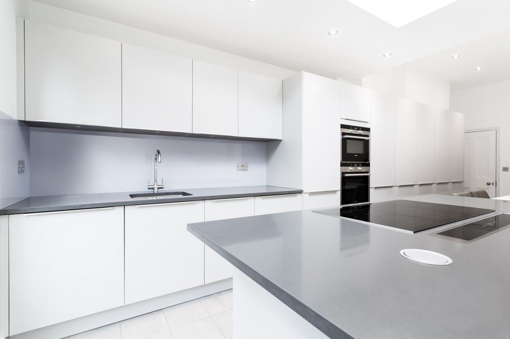 Light Grey Matt Kitchen | Royal Marble, Caerphilly