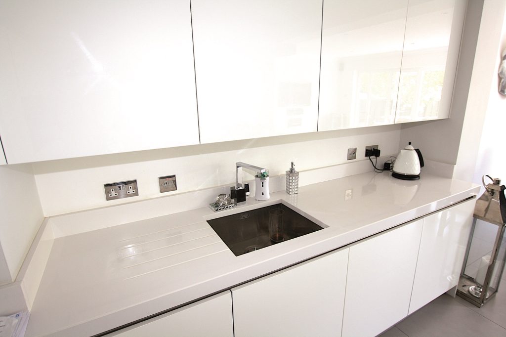 White Mirror Quartz Worktop | Royal Marble, Caerphilly