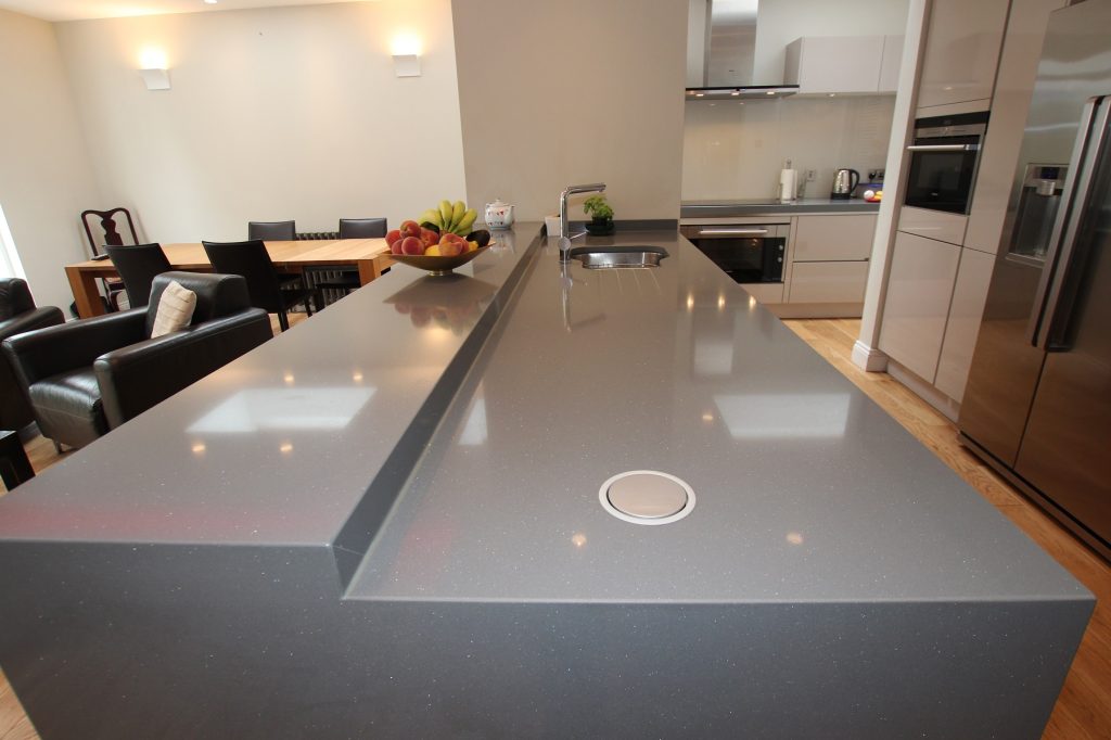 Silver Quartz Kitchen Worktop | Royal Marble, Caerphilly